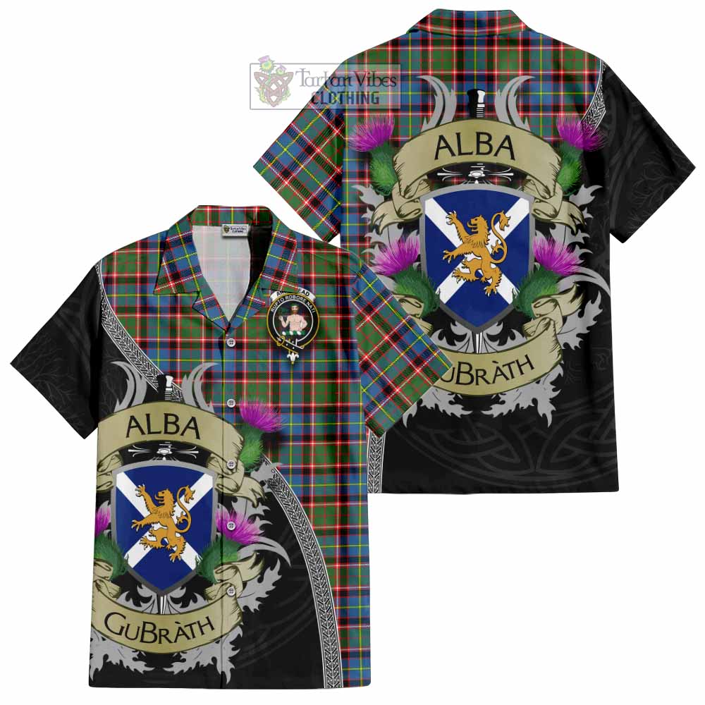 Aikenhead Tartan Family Crest Hawaiian Shirt Lion Rampant Royal Thistle Shield Celtic Inspired - Tartan Vibes Clothing