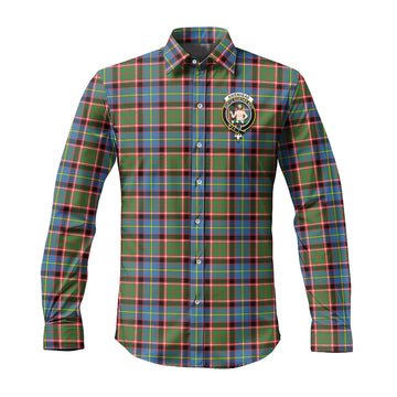 Aikenhead Tartan Long Sleeve Button Up Shirt with Family Crest - Tartanvibesclothing