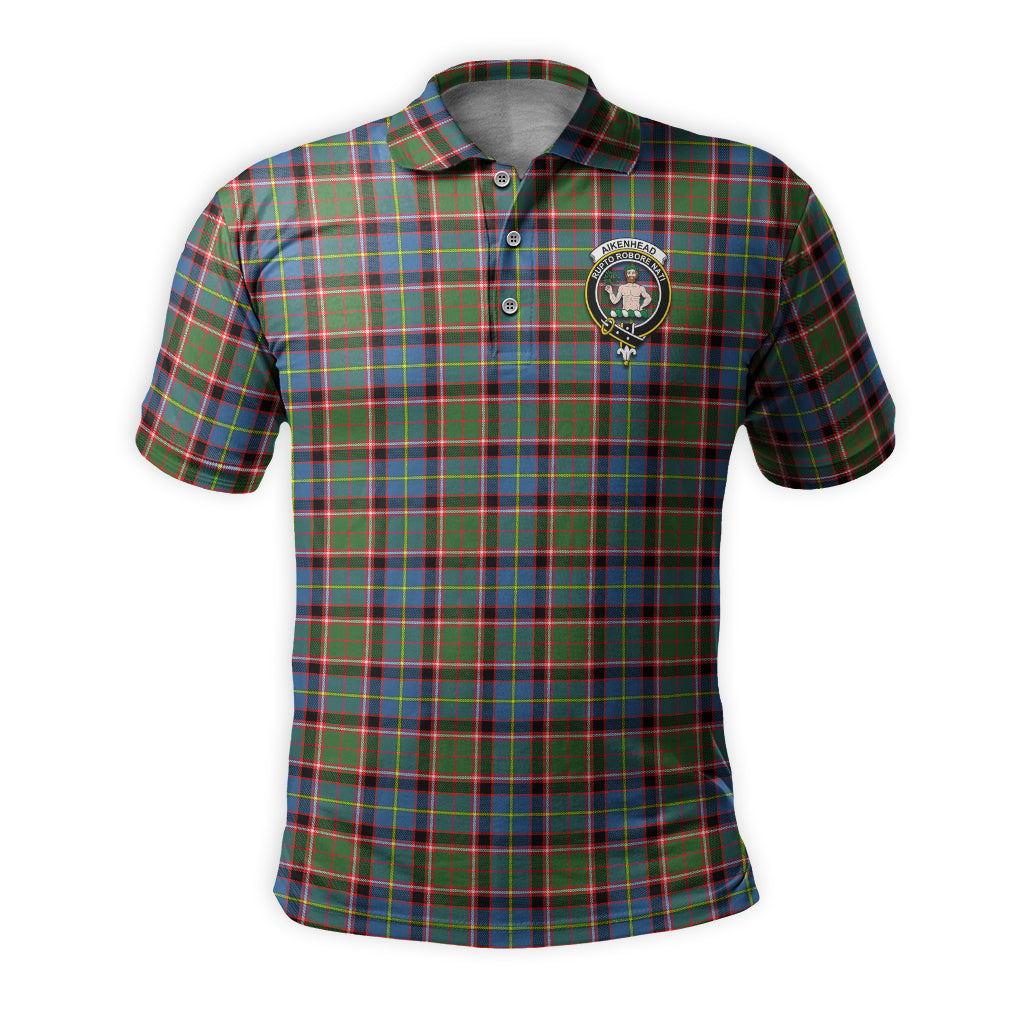 Aikenhead Tartan Men's Polo Shirt with Family Crest - Tartanvibesclothing