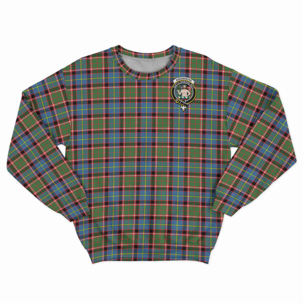 Aikenhead Tartan Sweatshirt with Family Crest - Tartan Vibes Clothing