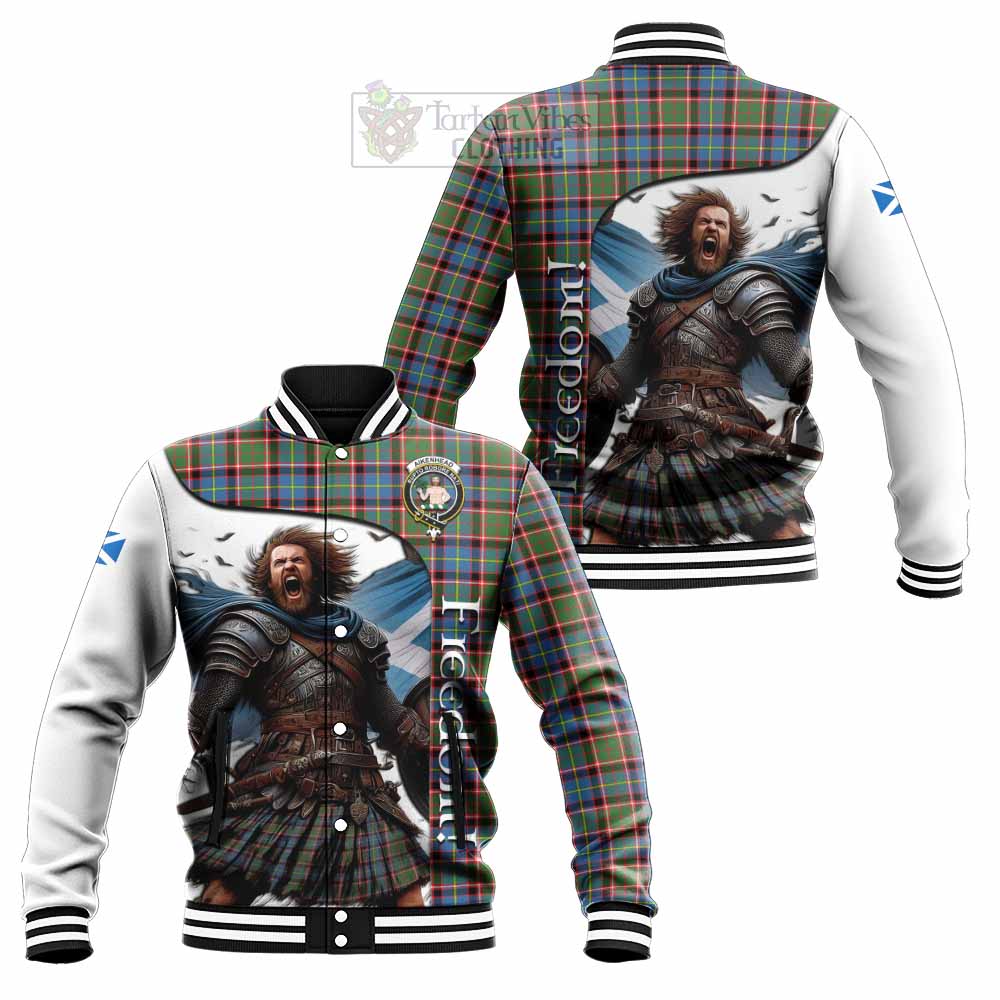 Aikenhead Crest Tartan Baseball Jacket Inspired by the Freedom of Scottish Warrior - Tartan Vibes Clothing