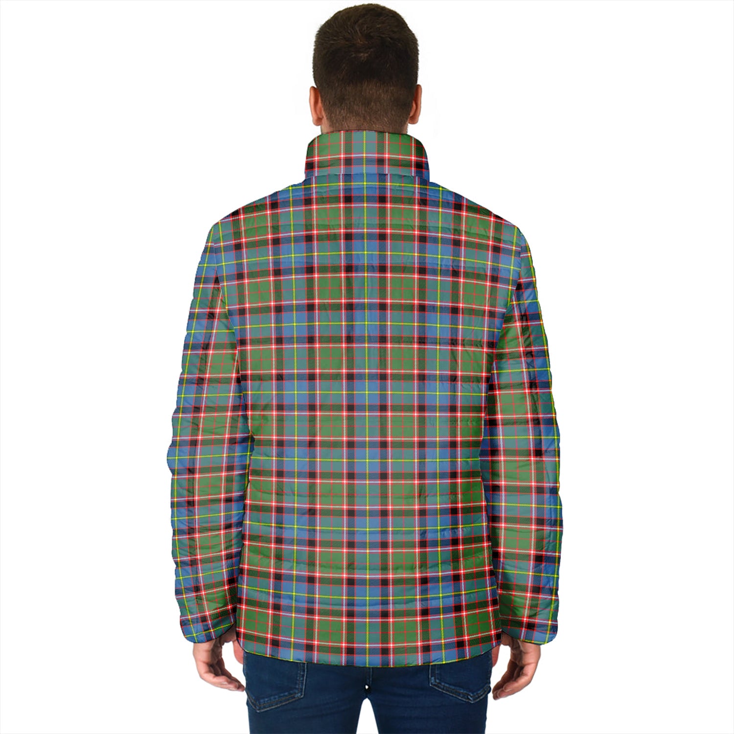 Aikenhead Tartan Padded Jacket with Family Crest - Tartan Vibes Clothing