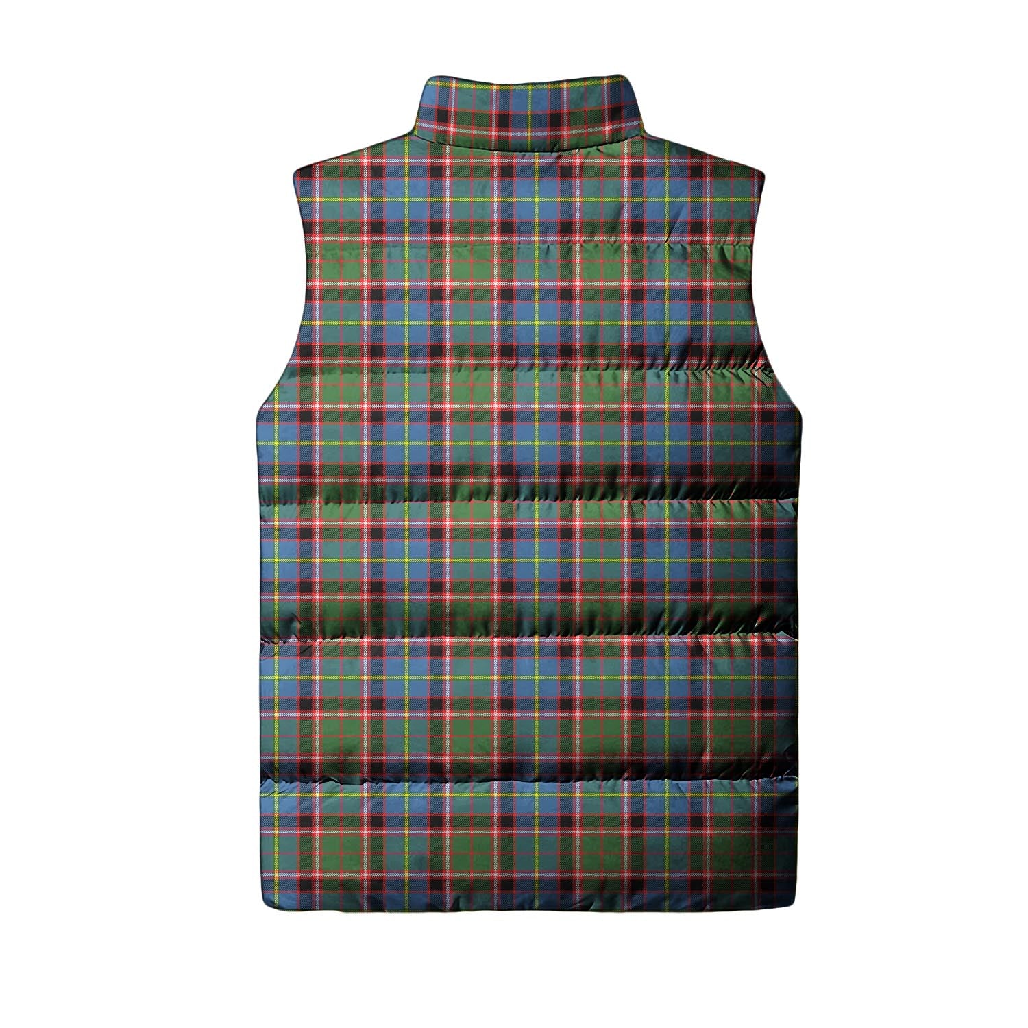 Aikenhead Tartan Sleeveless Puffer Jacket with Family Crest - Tartanvibesclothing