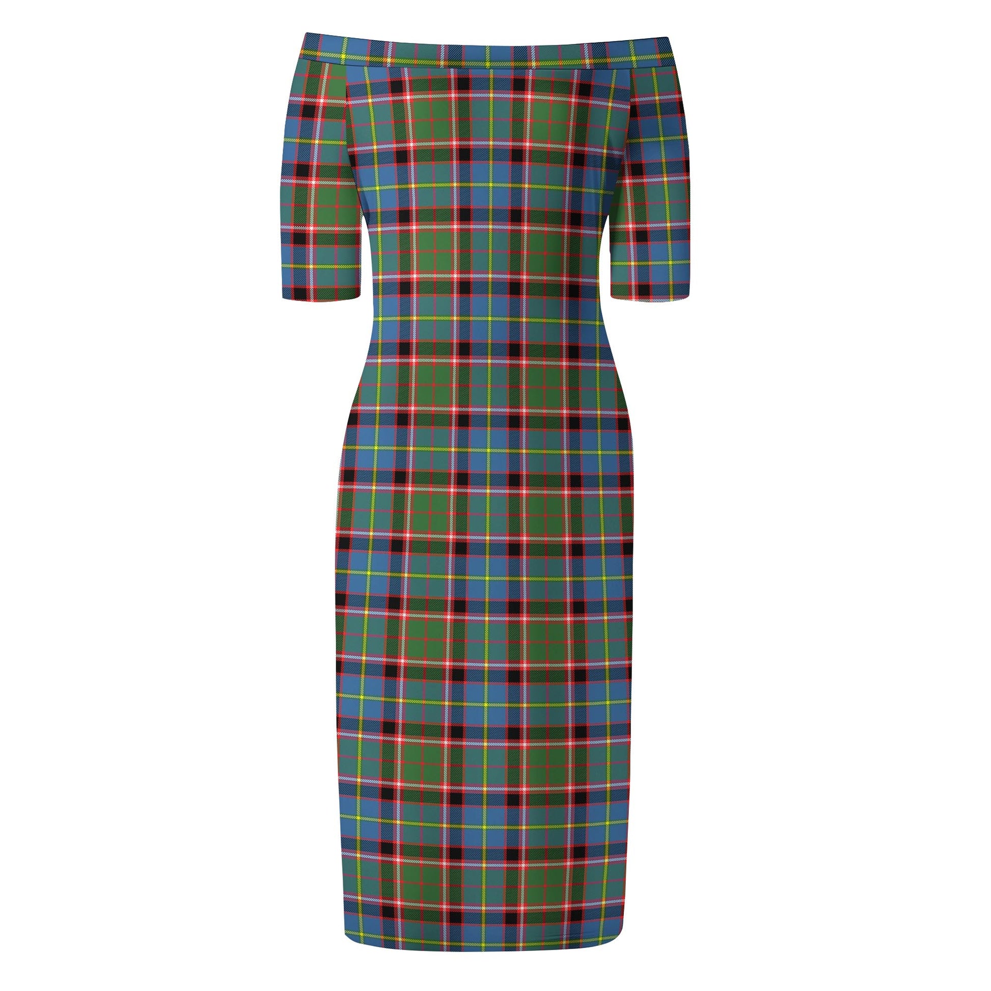 Aikenhead Tartan Off Shoulder Lady Dress - Tartanvibesclothing