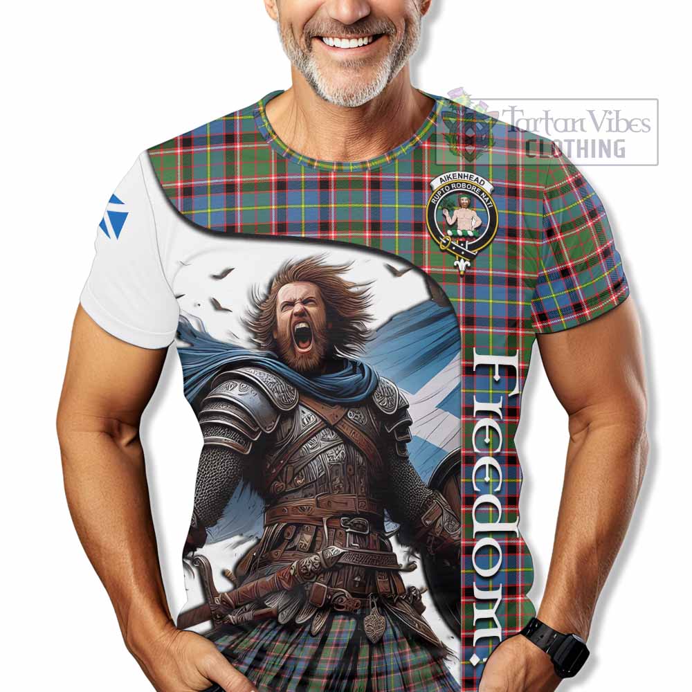Aikenhead Crest Tartan T-Shirt Inspired by the Freedom of Scottish Warrior - Tartan Vibes Clothing