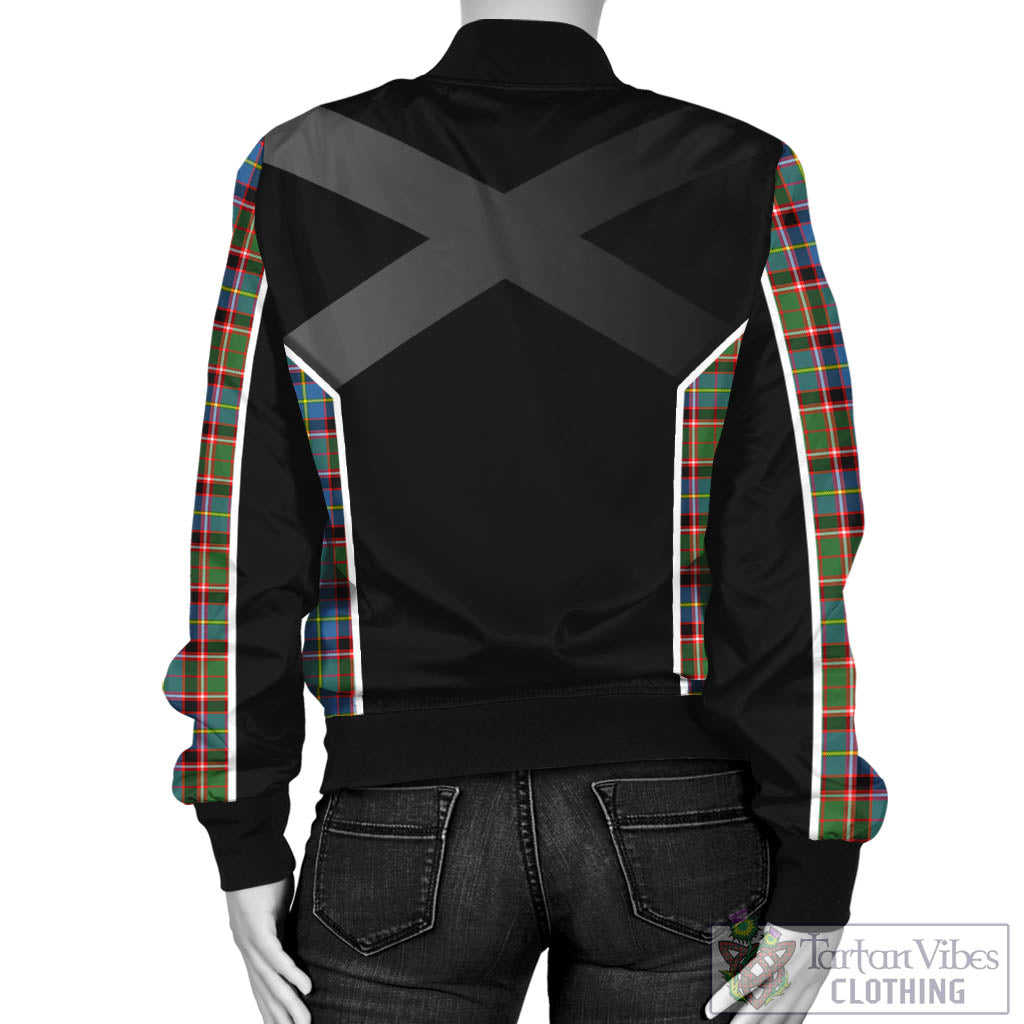 Aikenhead Tartan Bomber Jacket with Family Crest and Scottish Thistle Vibes Sport Style - Tartan Vibes Clothing