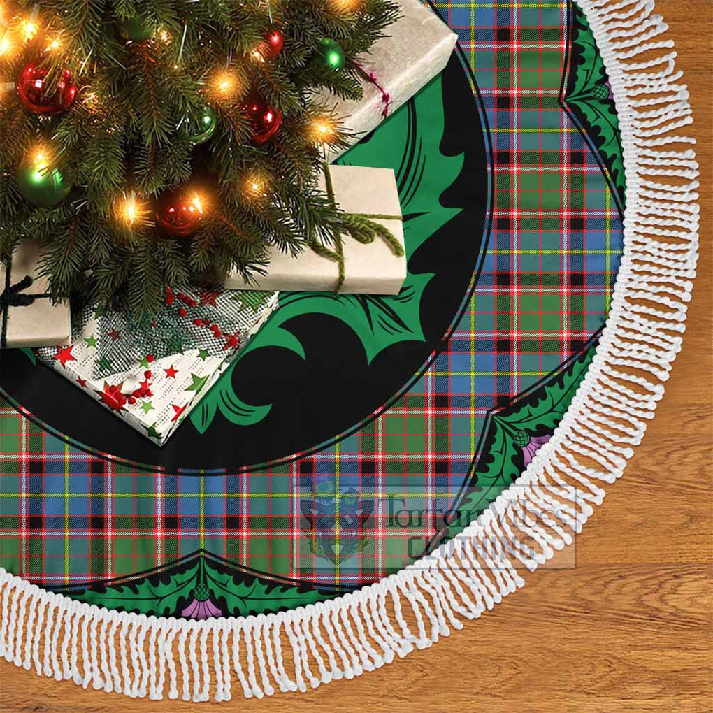 Aikenhead Tartan Christmas Tree Skirt Scottish Thistle Style - Tartan Vibes Clothing