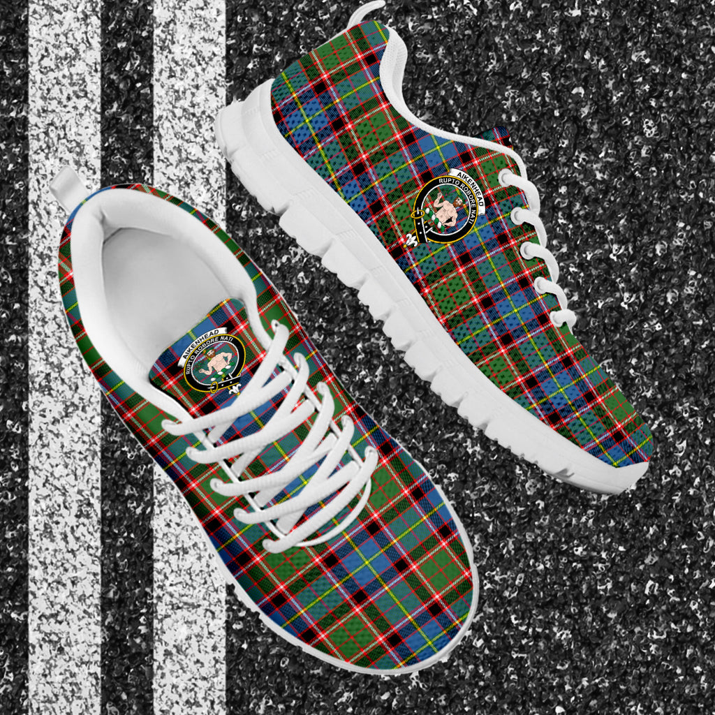 Aikenhead Tartan Sneakers with Family Crest - Tartan Vibes Clothing