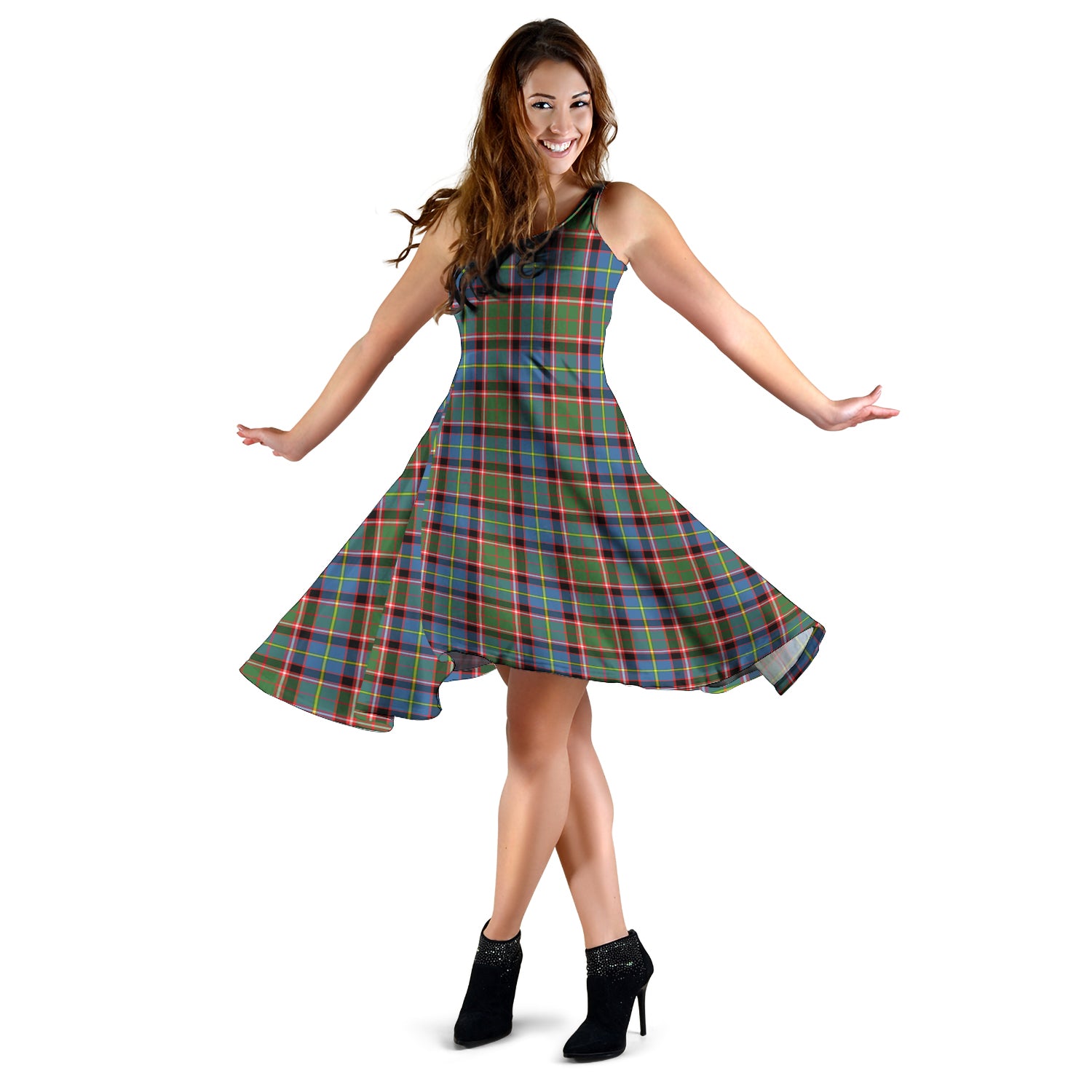 Aikenhead Tartan Sleeveless Midi Womens Dress - Tartanvibesclothing