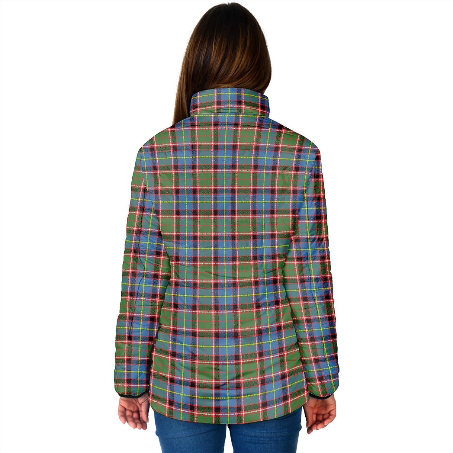 Aikenhead Tartan Padded Jacket with Family Crest - Tartan Vibes Clothing