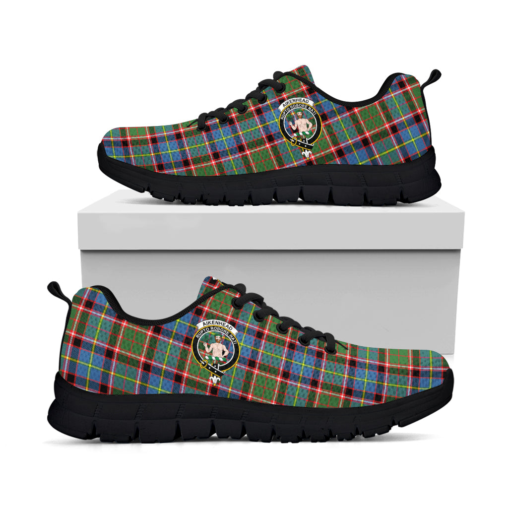 Aikenhead Tartan Sneakers with Family Crest - Tartan Vibes Clothing