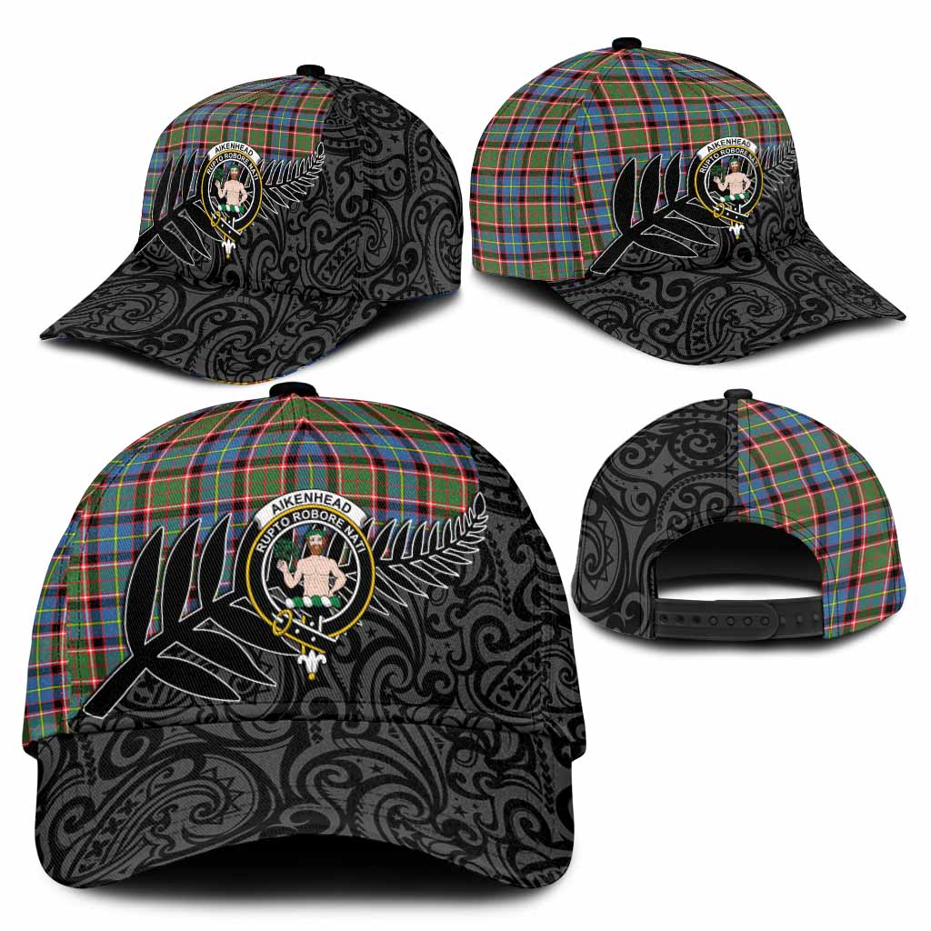 Aikenhead Crest Tartan Classic Cap with New Zealand Silver Fern Half Style