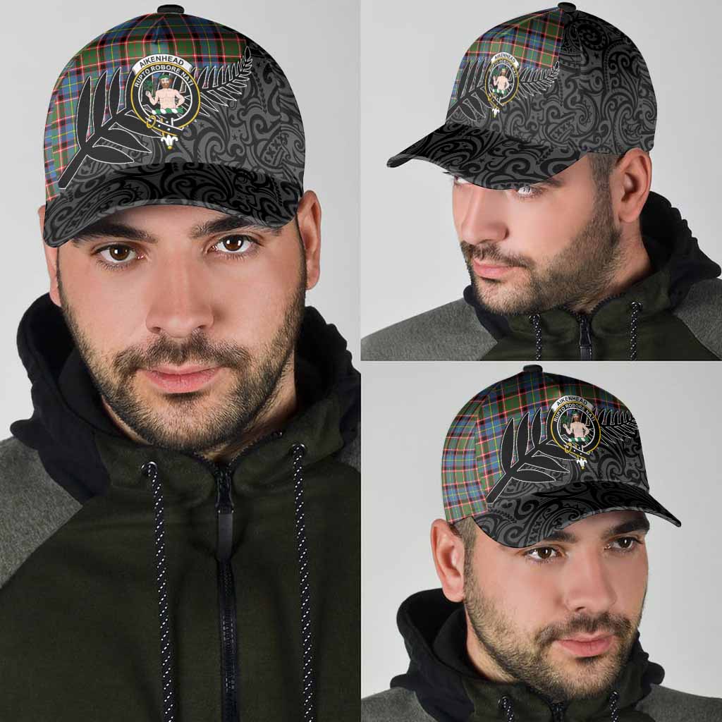 Aikenhead Crest Tartan Classic Cap with New Zealand Silver Fern Half Style