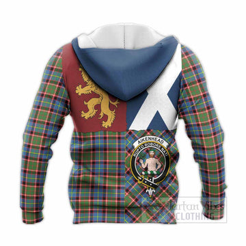 Aikenhead Crest Tartan Knitted Hoodie with Lion Rampant Saltire Style