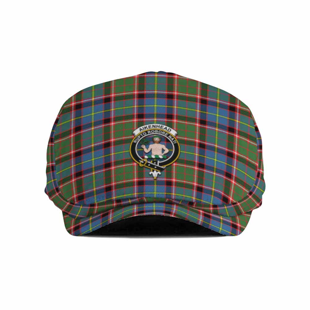 Aikenhead Family Crest Tartan Jeff Cap, Tartan Flat Cap
