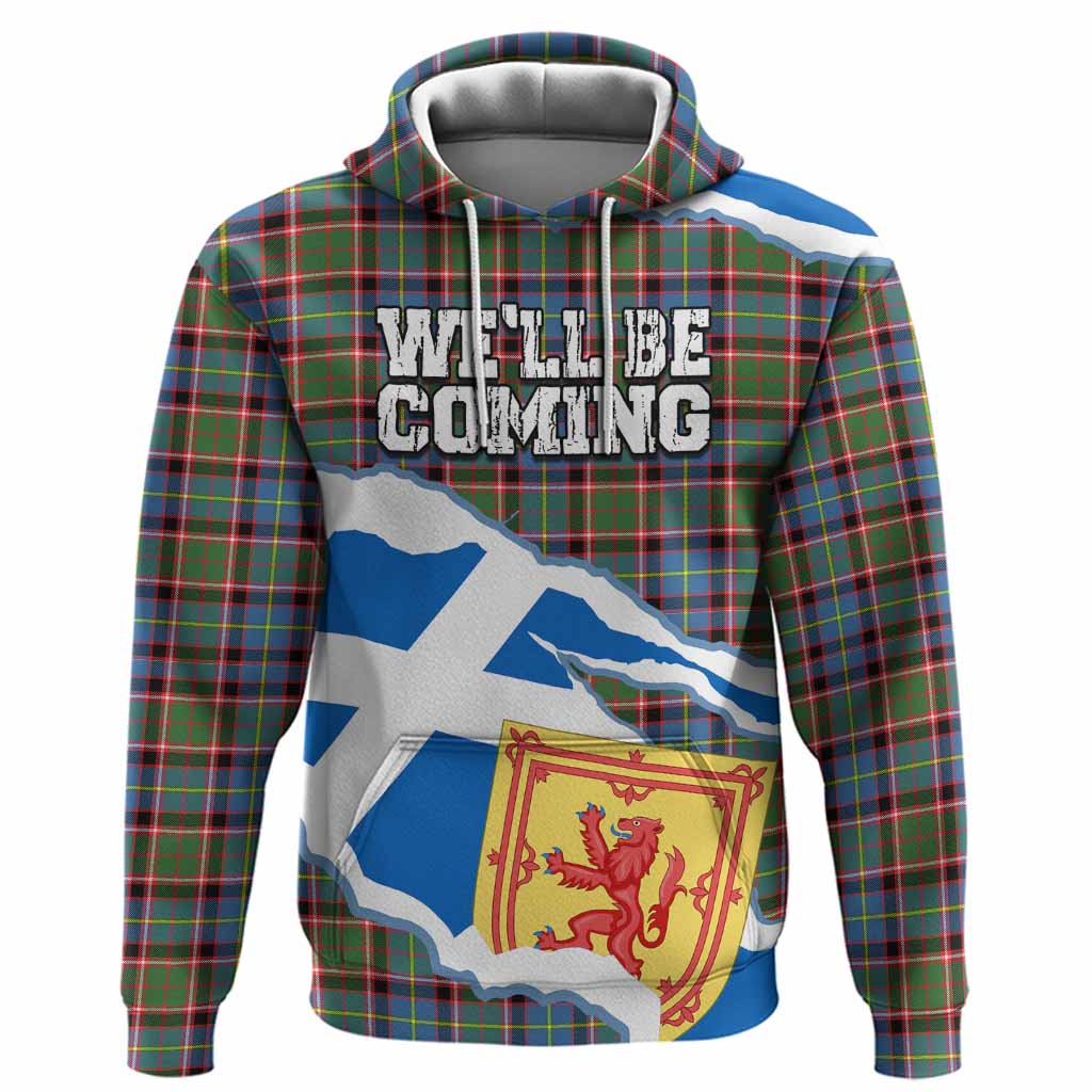 Aikenhead Scotland Football Tartan Hoodie We'll Be Coming
