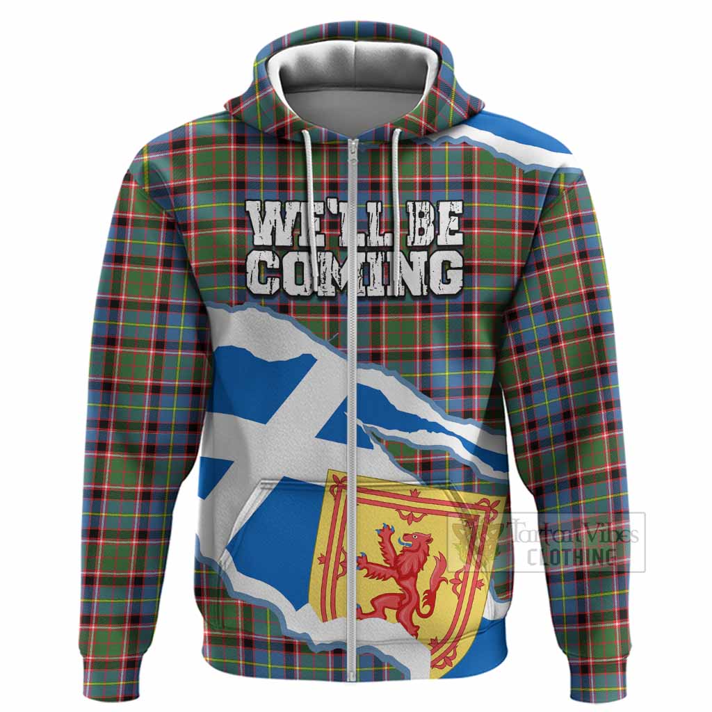 Aikenhead Scotland Football Tartan Hoodie We'll Be Coming