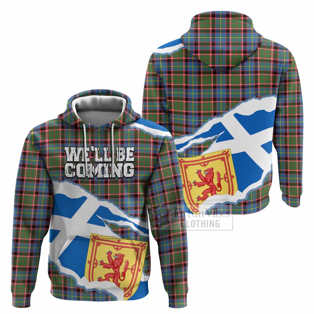 Aikenhead Scotland Football Tartan Hoodie We'll Be Coming
