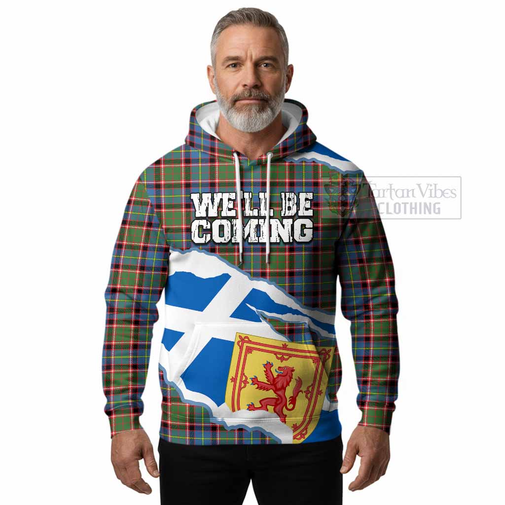 Aikenhead Scotland Football Tartan Hoodie We'll Be Coming