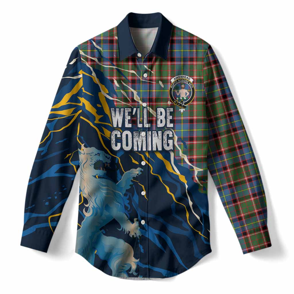 Aikenhead Scotland Tartan Women Casual Shirt WC2026 Football - We'll Be Coming