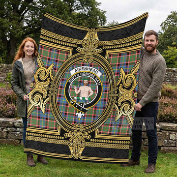 Aikenhead Scottish Tartan Crest Blanket Royal Stylized