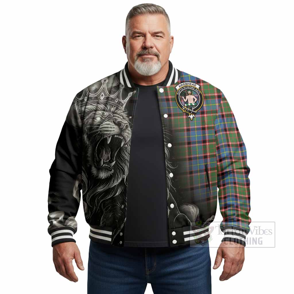 Aikenhead Tartan Baseball Jacket Roaring Lion Heritage