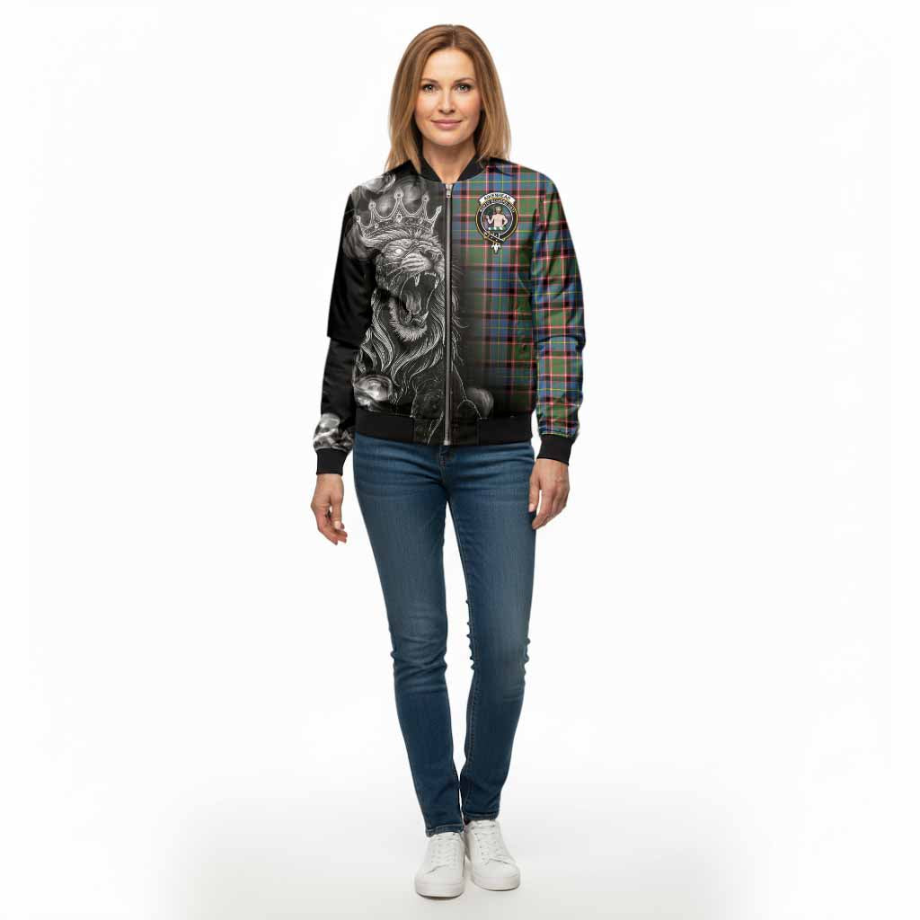 Aikenhead Tartan Bomber Jacket Roaring Lion Heritage