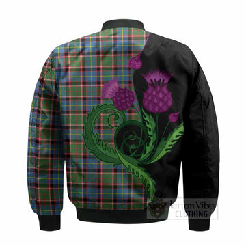 Aikenhead Tartan Bomber Jacket Traditional Scottish Thistle