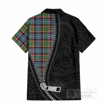 Aikenhead Tartan Cotton Hawaiian Shirt New Zealand Pattern Unique Zipper Stylized