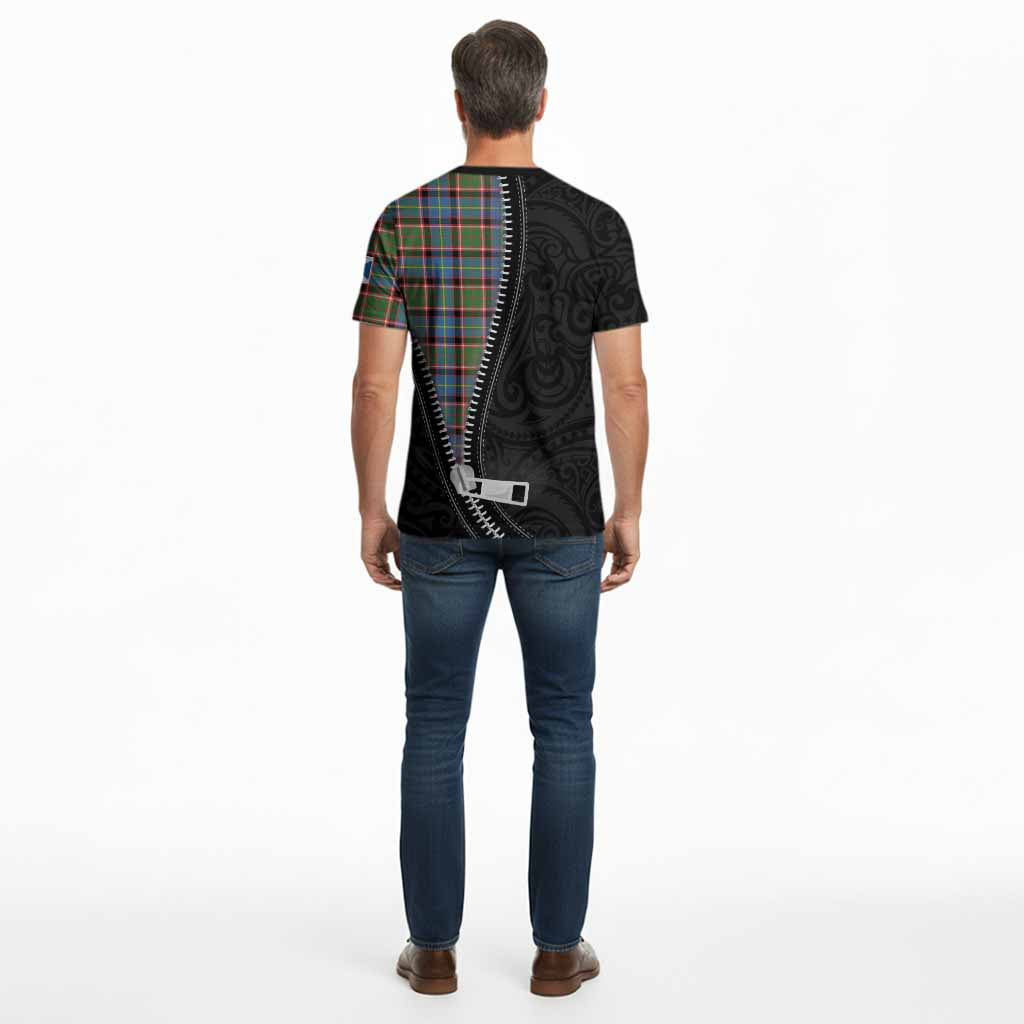 Aikenhead Tartan Cotton T-shirt New Zealand Pattern Unique Zipper Stylized