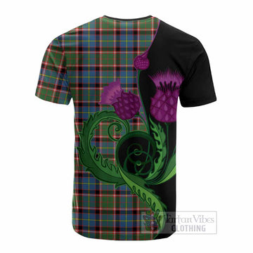 Aikenhead Tartan Cotton T-shirt Traditional Scottish Thistle