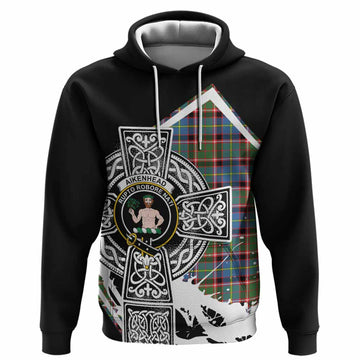 Aikenhead Tartan Crest Hoodie Scottish Celtic Cross Heritage