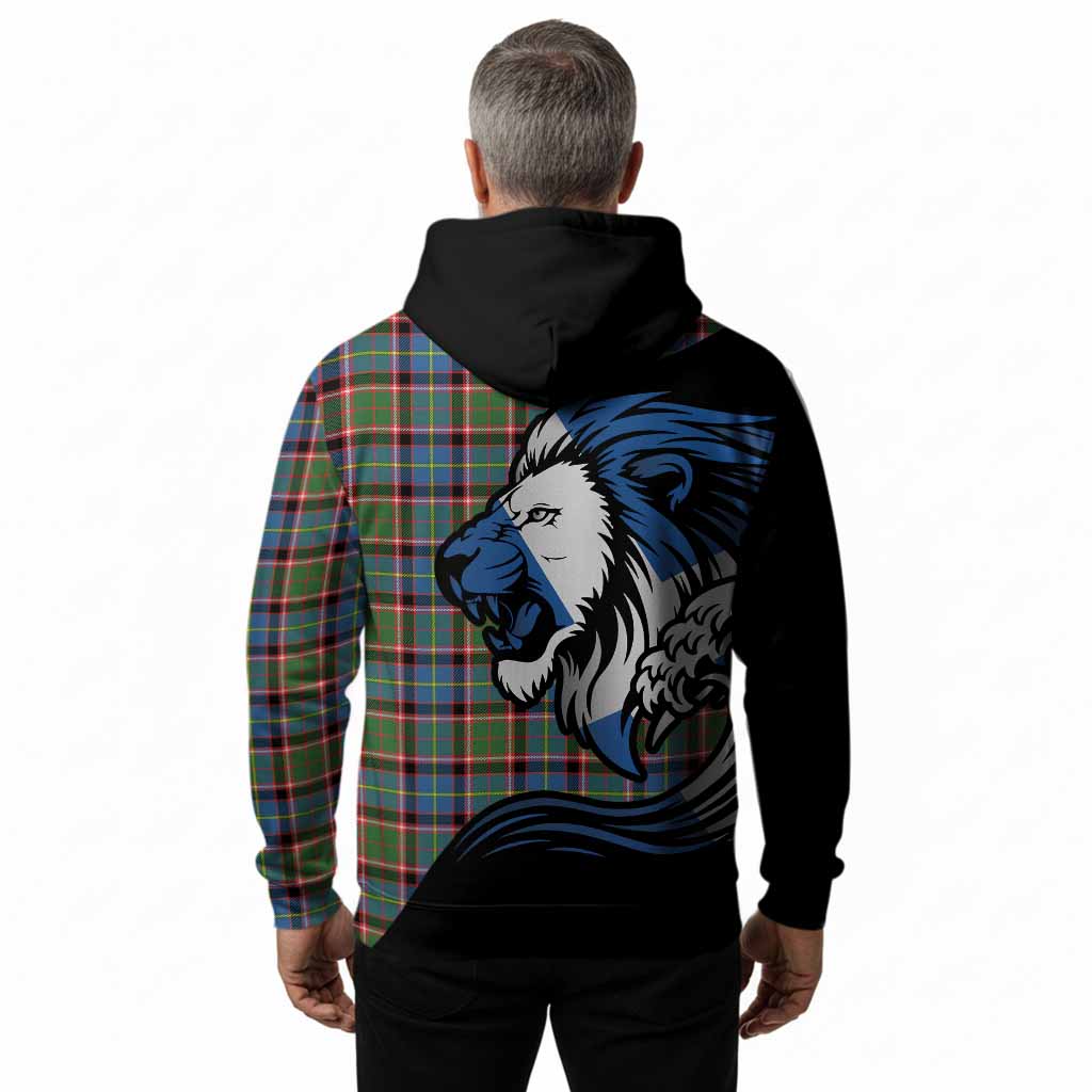 Aikenhead Tartan Crest Hoodie Scottish Golden Lions Wave Flow