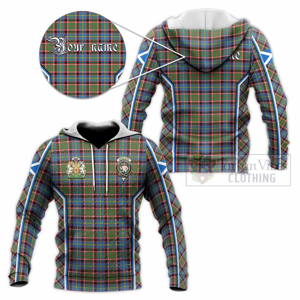 Aikenhead Tartan Crest Knitted Hoodie Scotland Coat of Arm Flag Style - Tartan Vibes Clothing