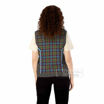 Aikenhead Tartan Crest Knitted V-Neck Vest Scotland Coat of Arm Flag Style