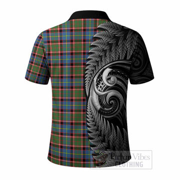 Aikenhead Tartan Crest Polo Shirt With New Zealand Silver Fern Maori Koru