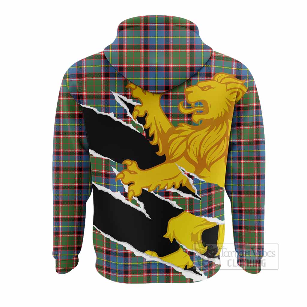 Aikenhead Tartan Crest Scottish Hoodie Heraldic Golden Lion