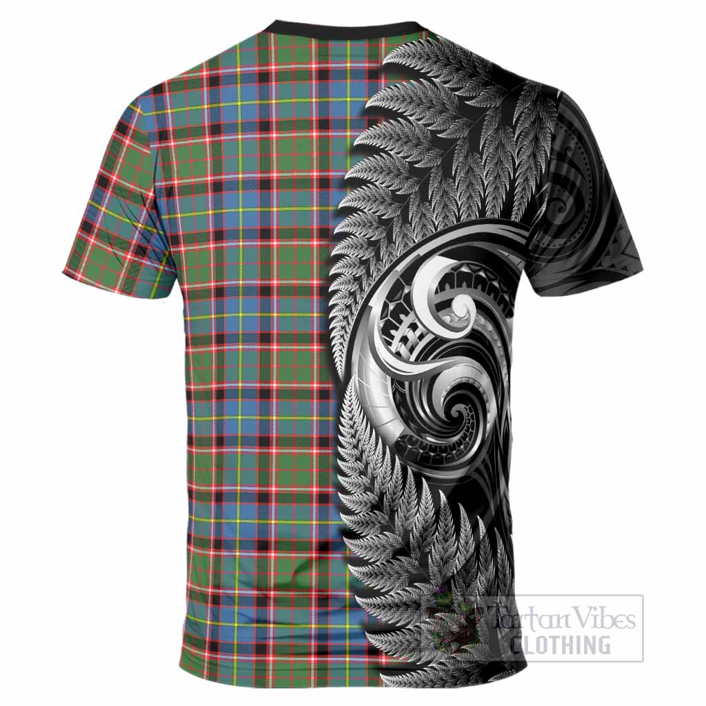 Aikenhead Tartan Crest T-Shirt With New Zealand Silver Fern Maori Koru