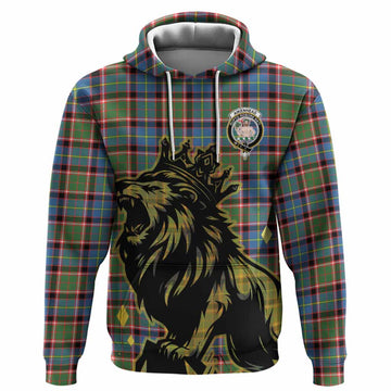 Aikenhead Tartan Family Crest Hoodie Crowned Lion Roaring