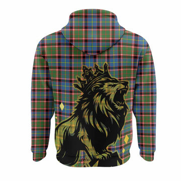 Aikenhead Tartan Family Crest Hoodie Crowned Lion Roaring