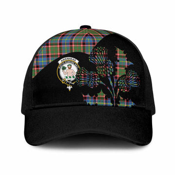Aikenhead Tartan Family Crest Mesh Trucker Cap Scotland Thistle Floral Flag Style