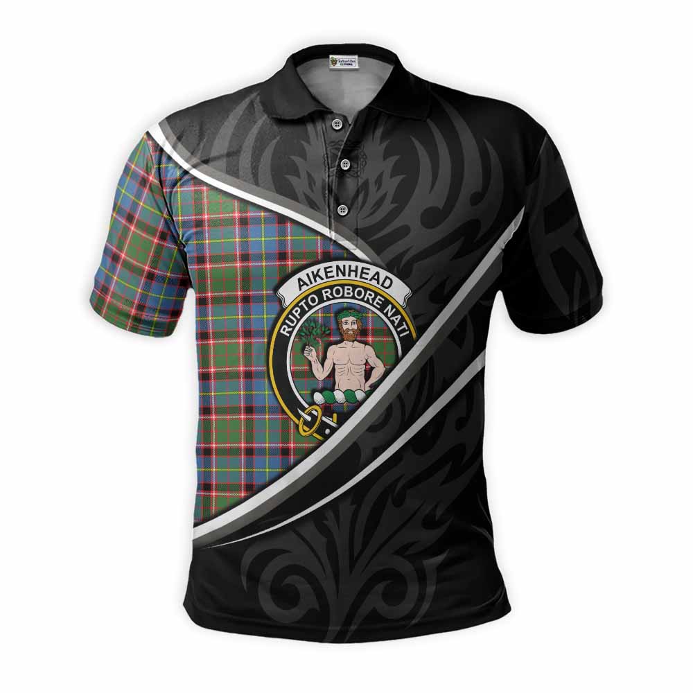 Aikenhead Tartan Family Crest Polo Shirt Celtic Scottish Thistle Floral - Tartan Vibes Clothing