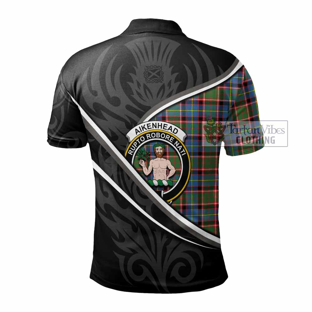 Aikenhead Tartan Family Crest Polo Shirt Celtic Scottish Thistle Floral - Tartan Vibes Clothing