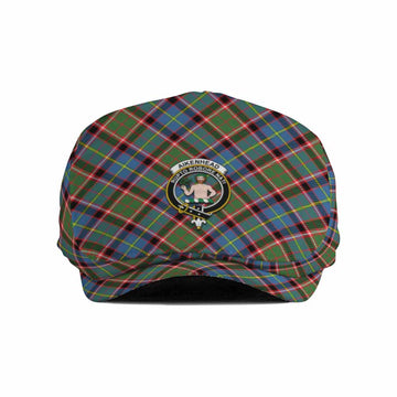 Aikenhead Tartan Flat Cap, Jeff Cap Cross Style with Family Crest