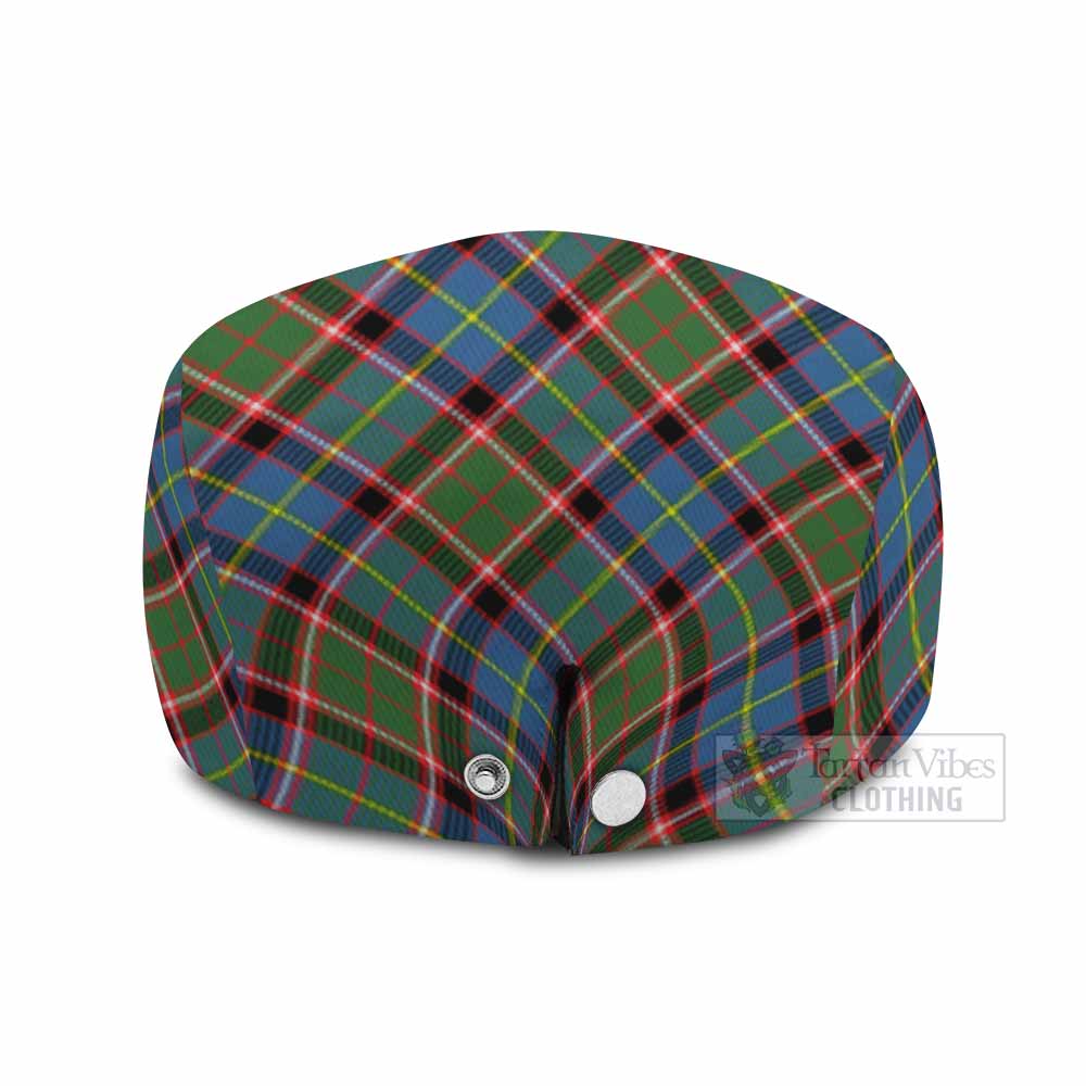 Aikenhead Tartan Flat Cap, Jeff Cap Cross Style with Family Crest - Tartan Vibes Clothing