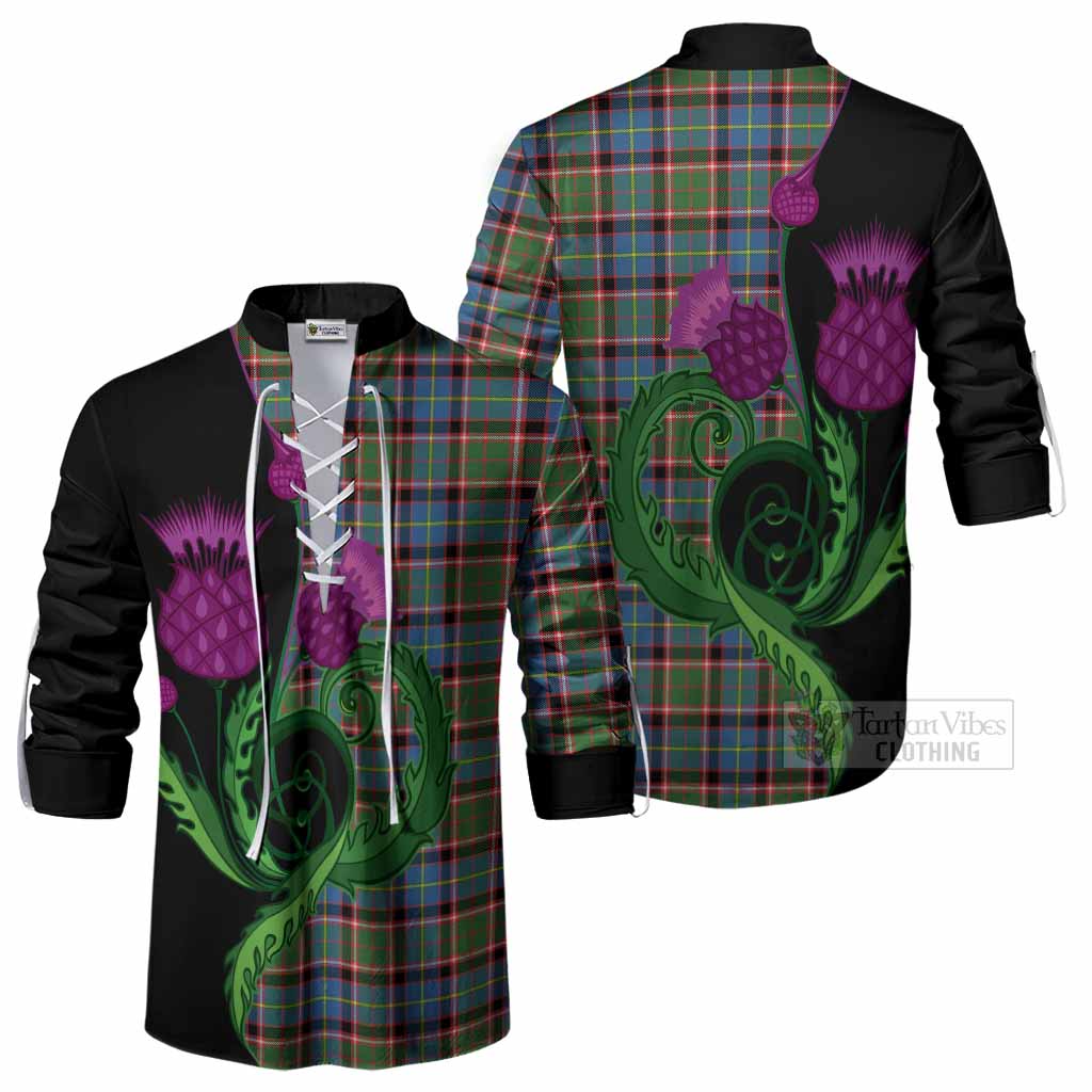 Aikenhead Tartan Ghillie Shirt Traditional Scottish Thistle