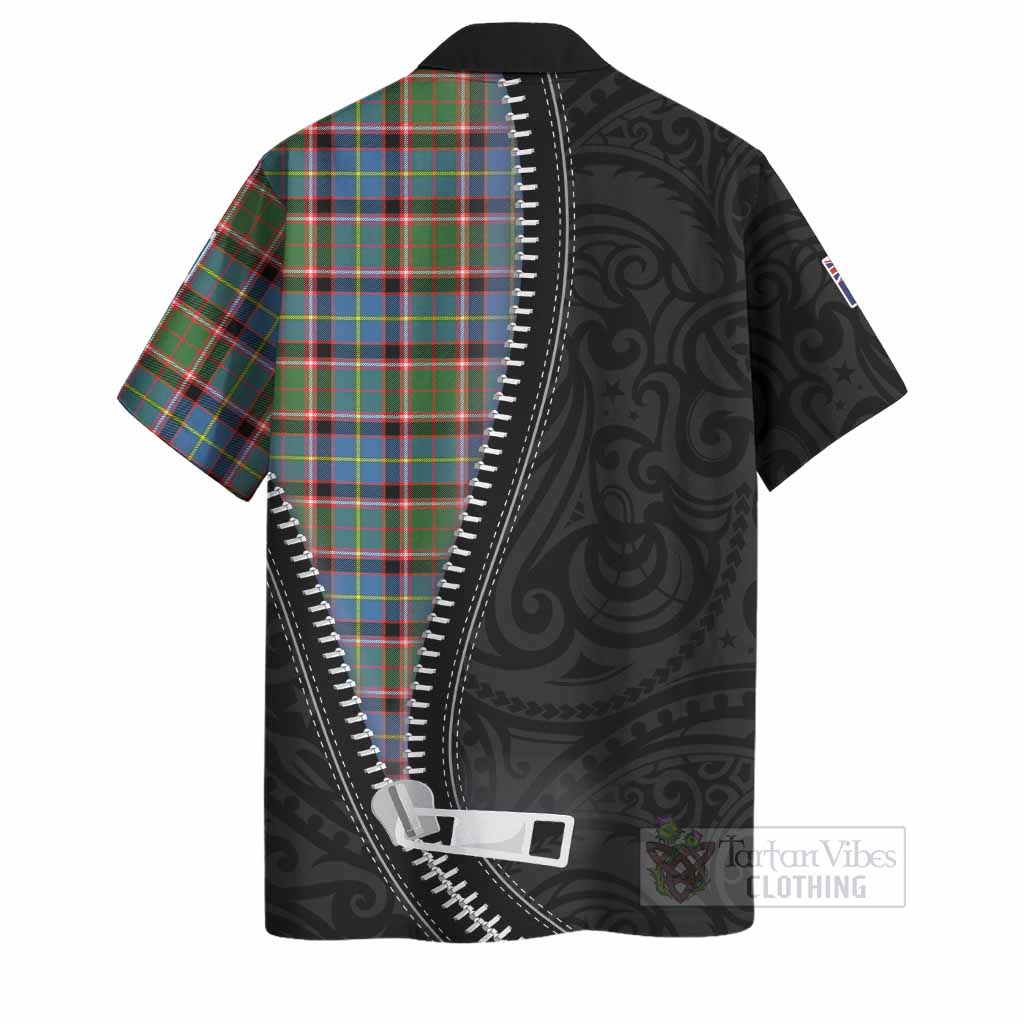 Aikenhead Tartan Hawaiian Shirt New Zealand Pattern Unique Zipper Stylized