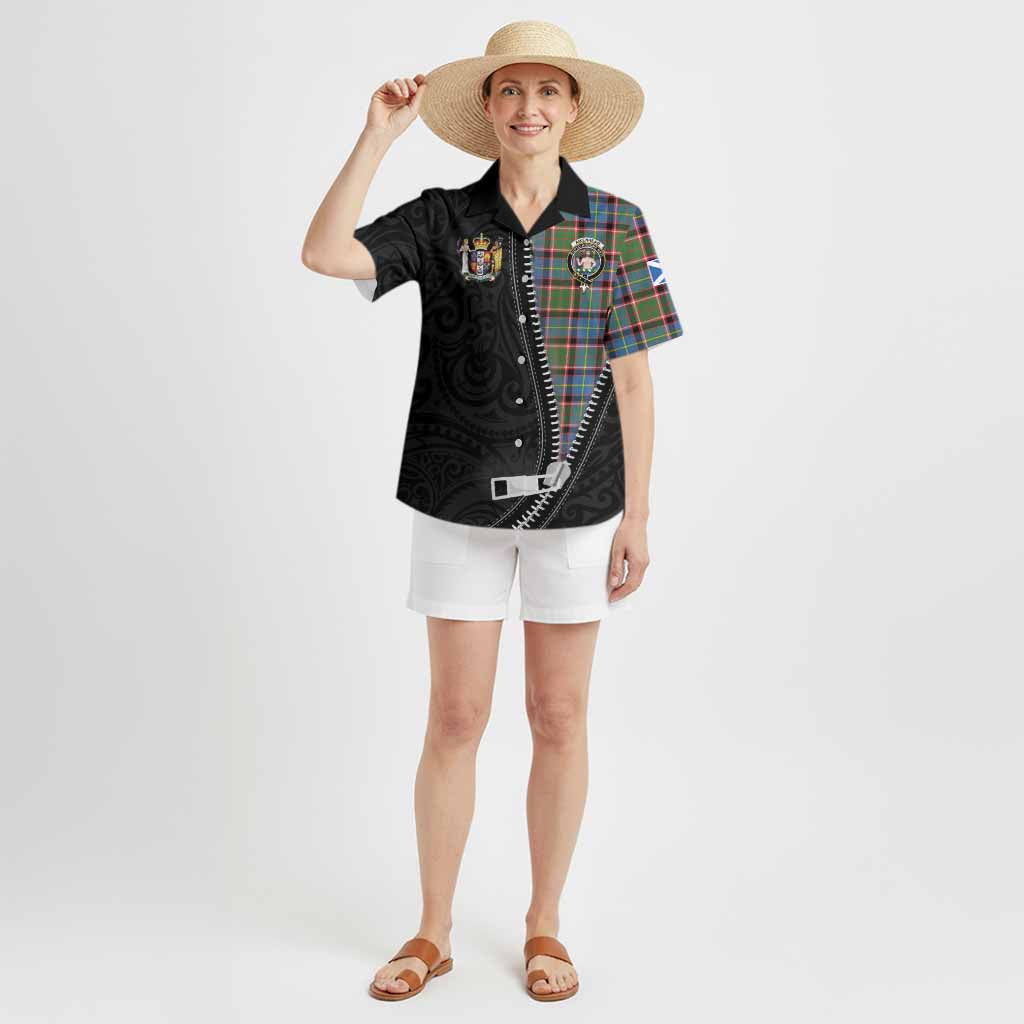 Aikenhead Tartan Hawaiian Shirt New Zealand Pattern Unique Zipper Stylized