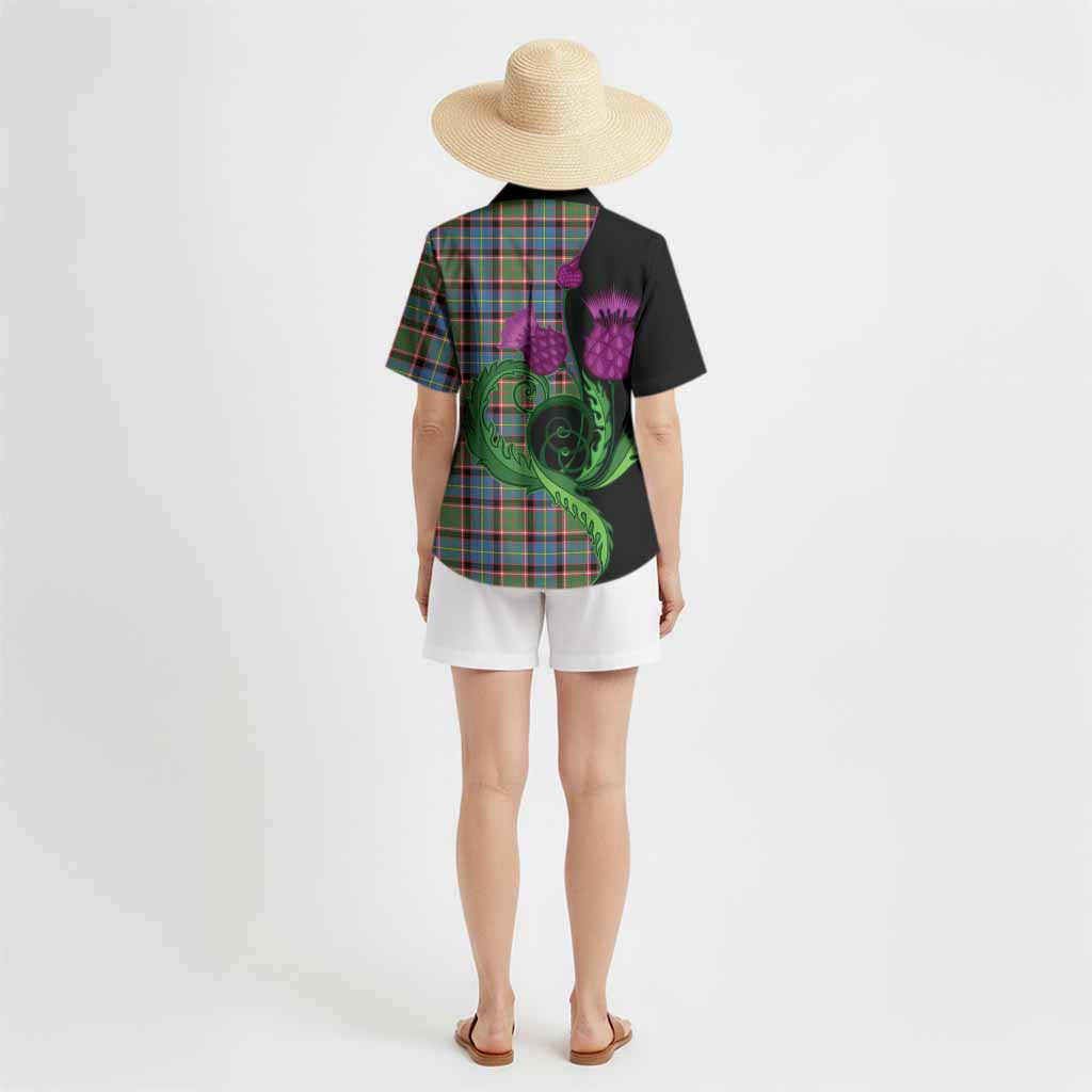 Aikenhead Tartan Hawaiian Shirt Traditional Scottish Thistle