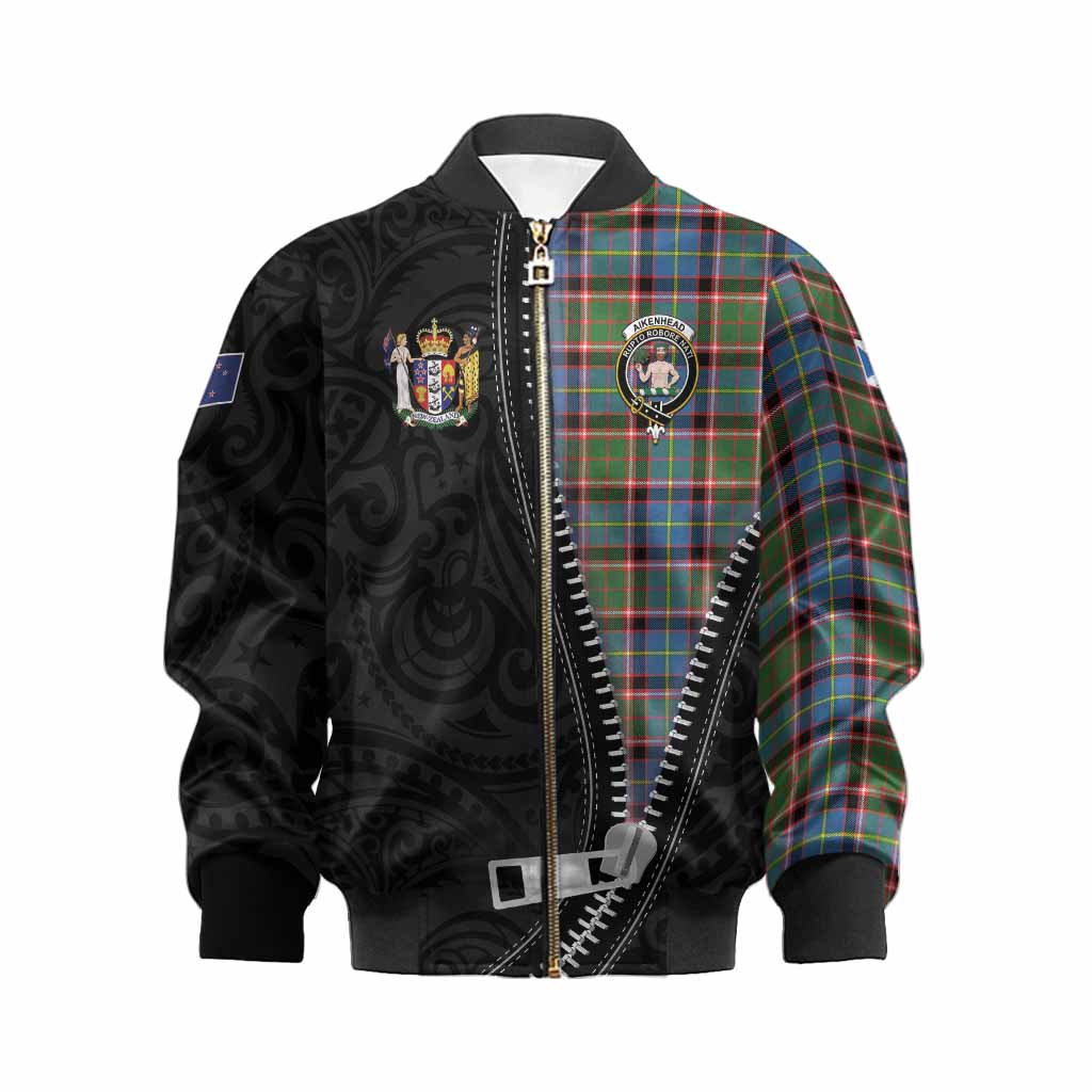 Aikenhead Tartan Kid Bomber Jacket New Zealand Pattern Unique Zipper Stylized